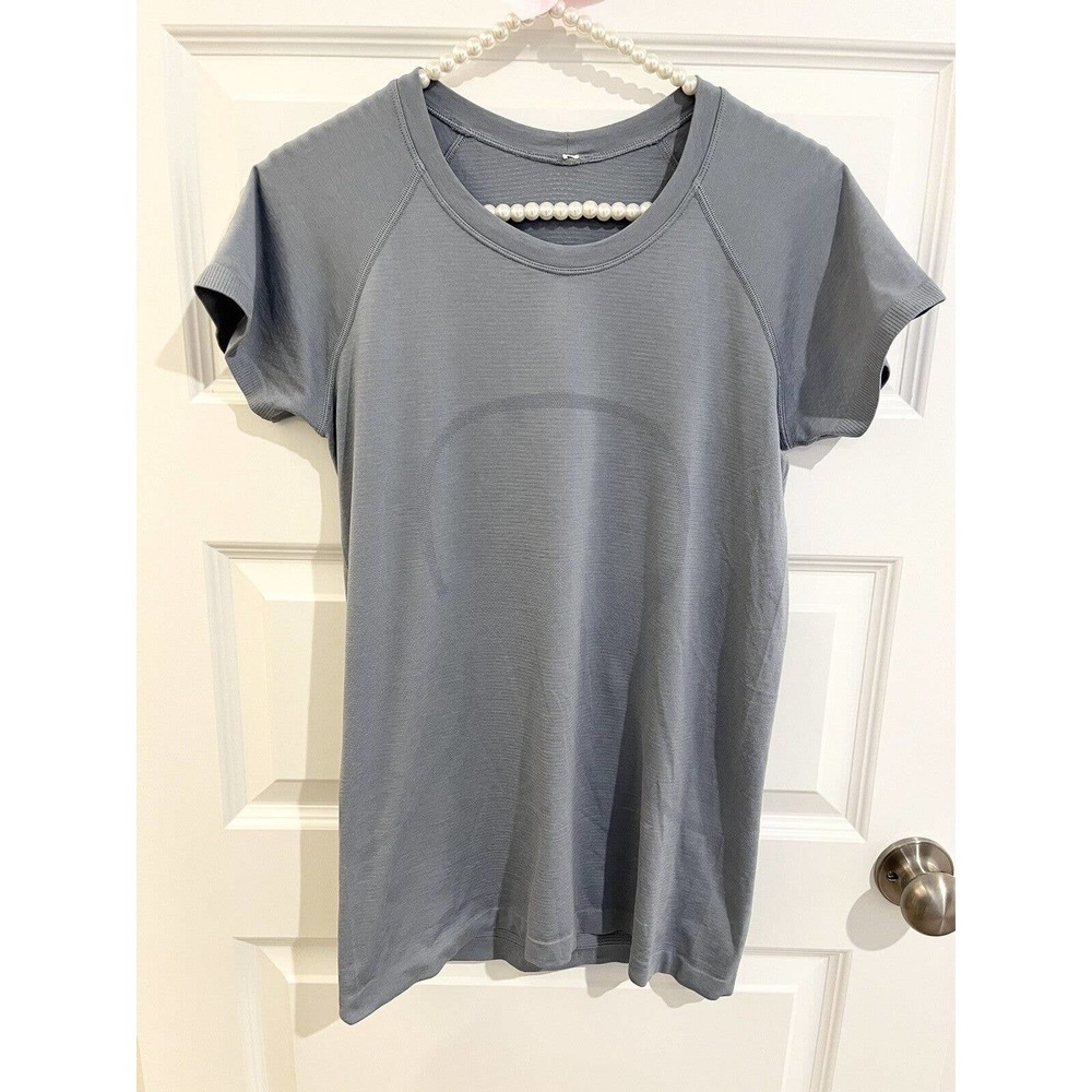 Lululemon Yoga Swiftly Tech Sport Short Sleeve Blue Women T-shirt Large